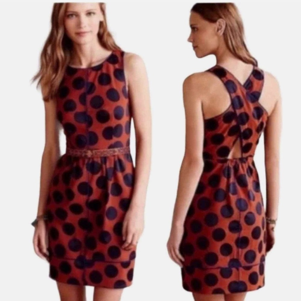 Maeve Rokin Polka Dots Sleeveless Dress Size 4